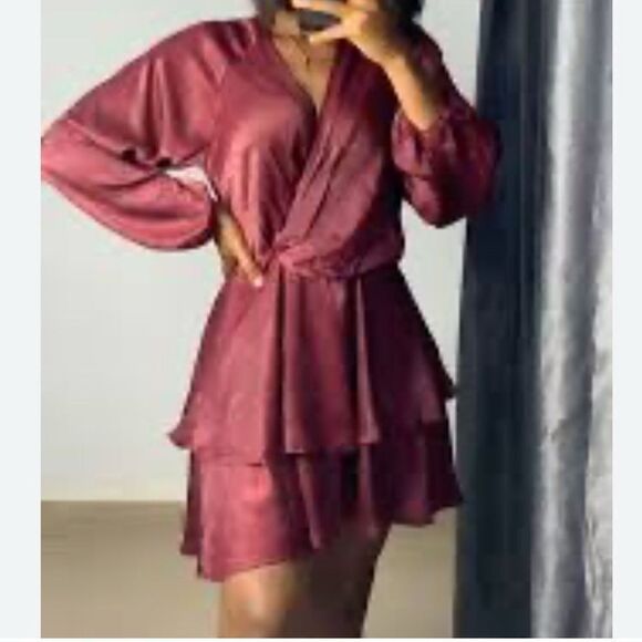 Black Tape Burgundy Mini Fit & Flare
Dress(Size Medium) - Picture 2 of 8